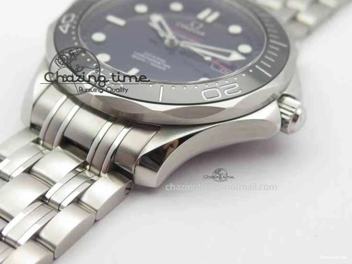 1228 Seamaster 300M 007 SS MK 1:1 Best Edition Black 007 Dial Ceramic Bezel On SS Bracelet A EasyCare 8178
